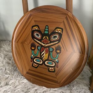 Vintage First Nations Bear Mother
Painted Cedar Wooden Wall
Hanging Plate